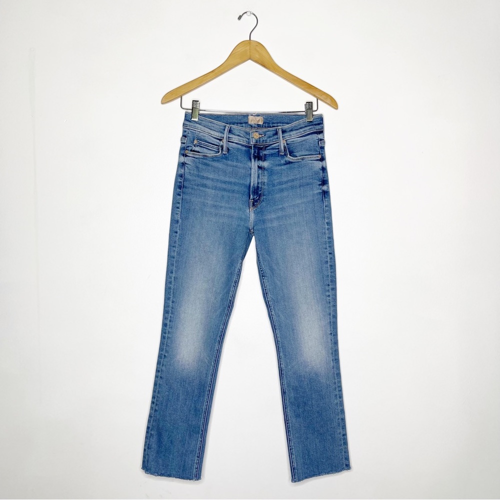 Mother The Mid Rise Dazzler Ankle Fray Denim Jeans Size 27
